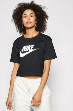 Bluzka Nike w sportowym stylu z krótkim rękawem z okrągłym dekoltem