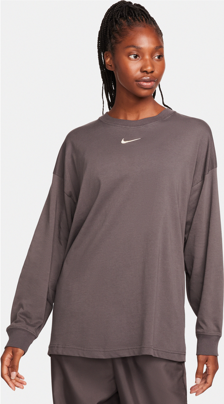 Bluzka Nike z bawełny w sportowym stylu z okrągłym dekoltem