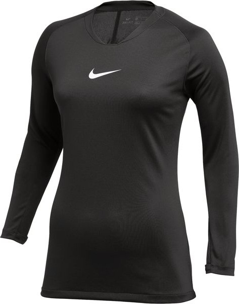 Bluzka Nike z okrągłym dekoltem w sportowym stylu z długim rękawem