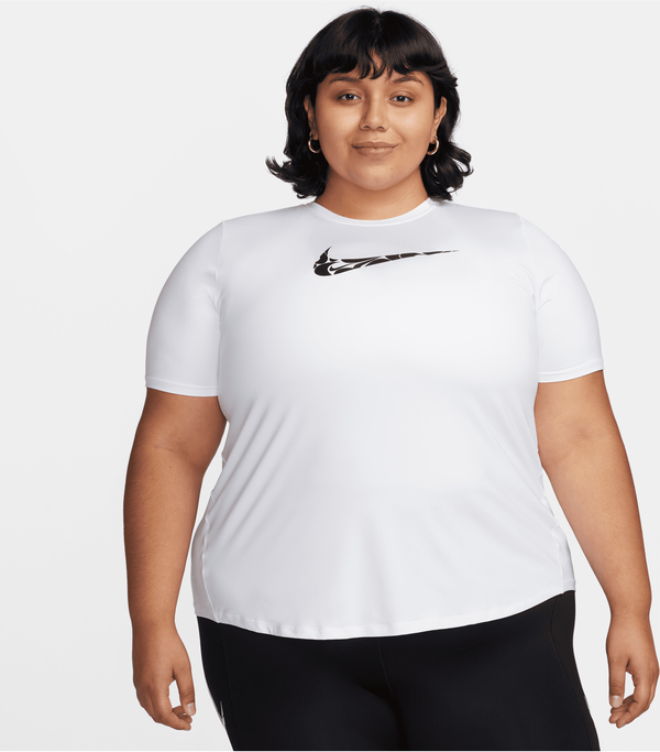 Bluzka Nike z okrągłym dekoltem w sportowym stylu z krótkim rękawem