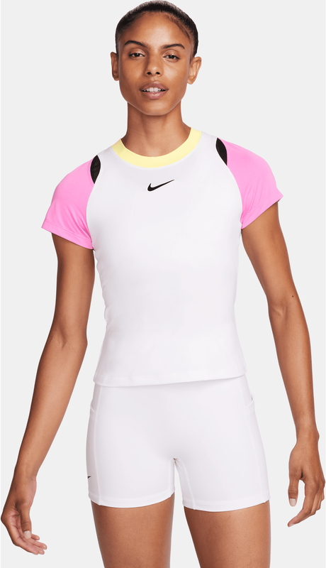 Bluzka Nike z okrągłym dekoltem z krótkim rękawem w sportowym stylu