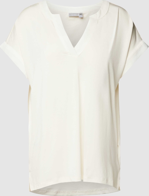 Bluzka Peek&Cloppenburg w stylu casual z dekoltem w kształcie litery v z krótkim rękawem