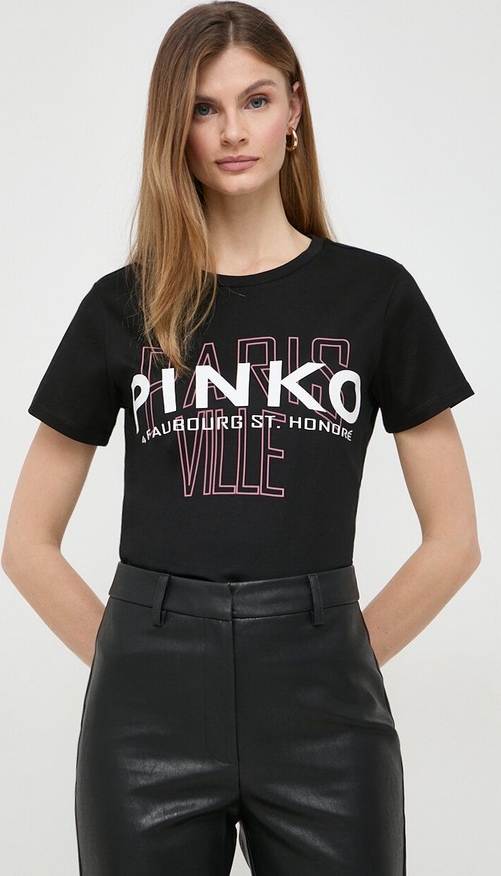 Bluzka Pinko w stylu casual z okrągłym dekoltem