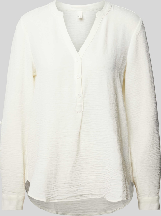 Bluzka Qs z długim rękawem w stylu casual z dekoltem w kształcie litery v