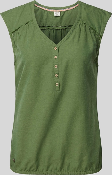 Bluzka Ragwear w stylu casual z dekoltem w kształcie litery v