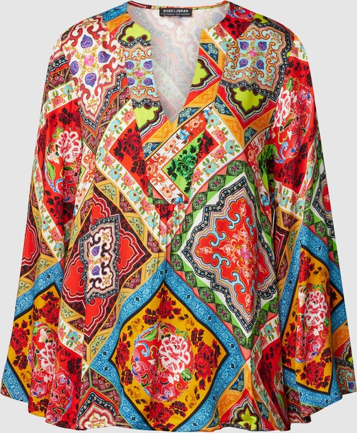 Bluzka Risy & Jerfs z dekoltem w kształcie litery v z długim rękawem