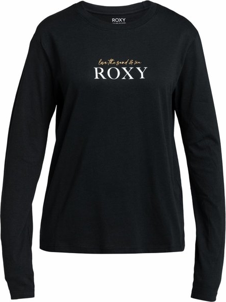 Bluzka Roxy w stylu casual z długim rękawem z okrągłym dekoltem