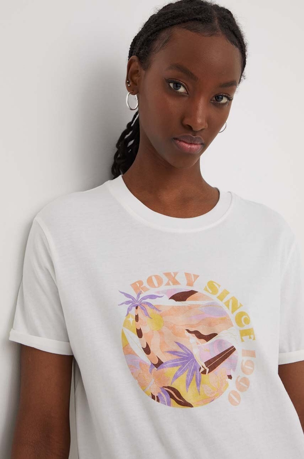 Bluzka Roxy z bawełny w młodzieżowym stylu