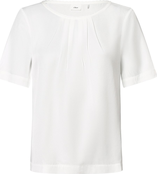 Bluzka S.Oliver Black Label w stylu casual z krótkim rękawem z okrągłym dekoltem