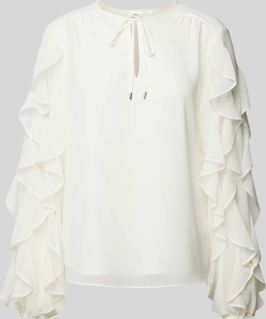Bluzka S.Oliver Black Label w stylu casual z okrągłym dekoltem z długim rękawem