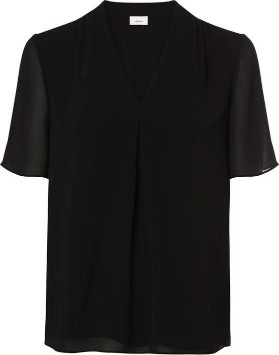 Bluzka S.Oliver Black Label z dekoltem w kształcie litery v w stylu casual
