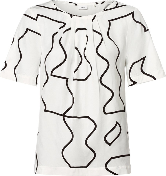 Bluzka S.Oliver Black Label z okrągłym dekoltem w stylu casual z nadrukiem