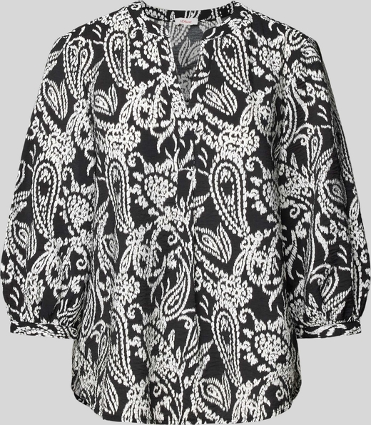 Bluzka S.Oliver z dekoltem w kształcie litery v z długim rękawem w stylu casual