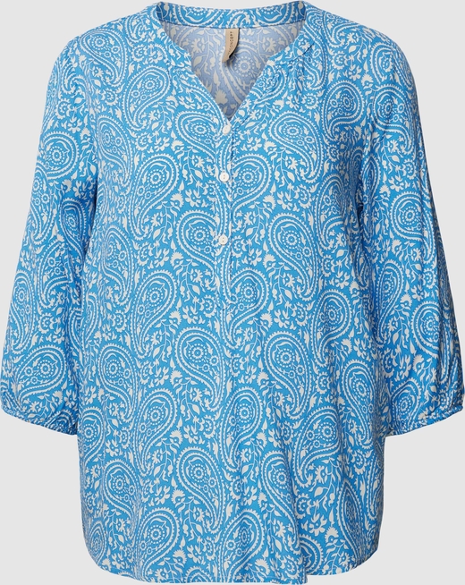 Bluzka Soyaconcept z dekoltem w kształcie litery v w stylu casual z długim rękawem