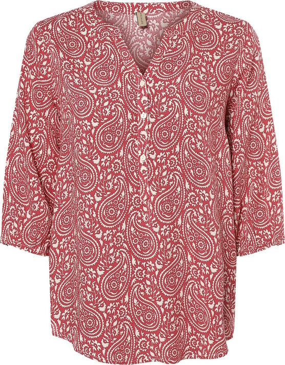 Bluzka Soyaconcept z dekoltem w kształcie litery v z długim rękawem