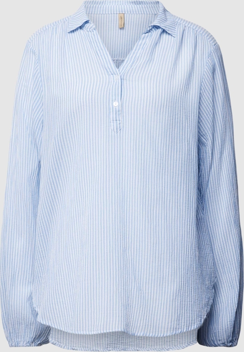 Bluzka Soyaconcept z długim rękawem w stylu casual z dekoltem w kształcie litery v