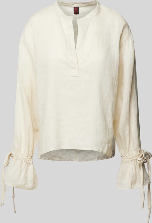 Bluzka Stefanel z długim rękawem z dekoltem w kształcie litery v