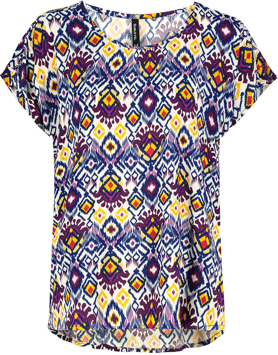 Bluzka SUBLEVEL z okrągłym dekoltem w stylu casual z krótkim rękawem