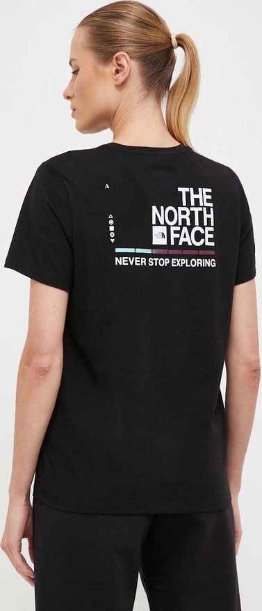 Bluzka The North Face z dzianiny z okrągłym dekoltem w sportowym stylu