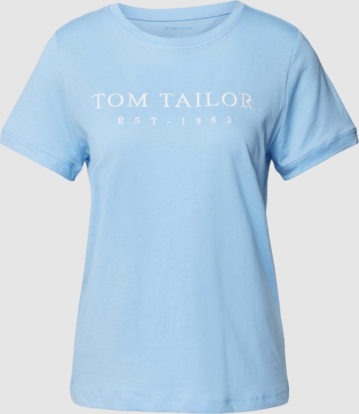 Bluzka Tom Tailor z bawełny z okrągłym dekoltem