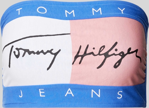 Bluzka Tommy Hilfiger w młodzieżowym stylu z okrągłym dekoltem z krótkim rękawem