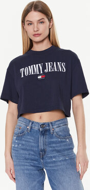 Bluzka Tommy Jeans w młodzieżowym stylu z krótkim rękawem