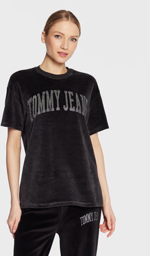 Bluzka Tommy Jeans w młodzieżowym stylu z krótkim rękawem