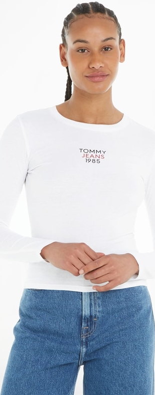 Bluzka Tommy Jeans z długim rękawem w stylu casual z bawełny