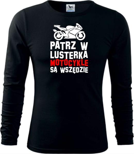 Bluzka TopKoszulki.pl z bawełny w młodzieżowym stylu z długim rękawem