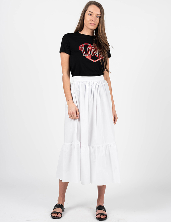 Bluzka ubierzsie.com w młodzieżowym stylu z okrągłym dekoltem z bawełny
