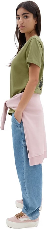 Bluzka Vans z krótkim rękawem z okrągłym dekoltem z bawełny