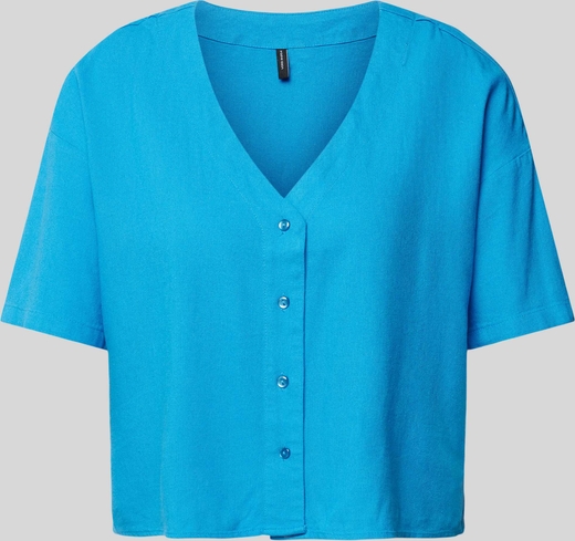Bluzka Vero Moda w stylu casual z dekoltem w kształcie litery v z krótkim rękawem