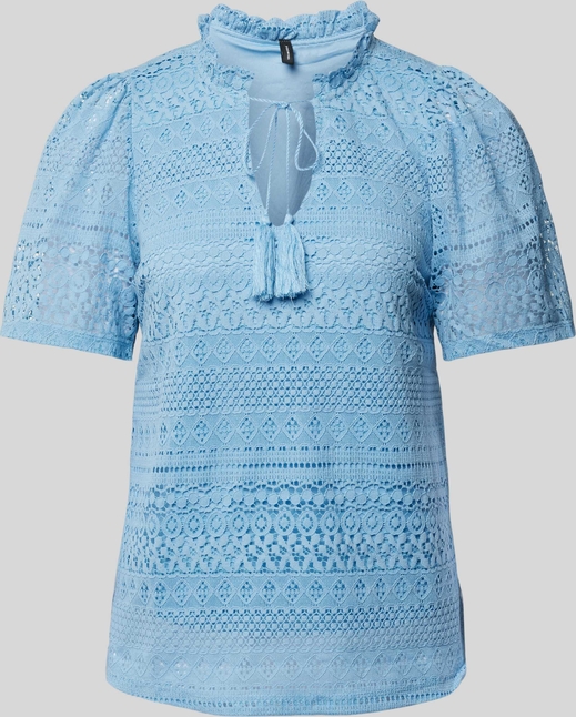 Bluzka Vero Moda z dekoltem w kształcie litery v z krótkim rękawem w stylu casual