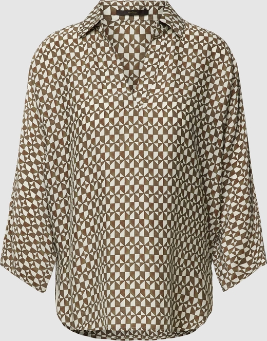 Bluzka Windsor z jedwabiu z długim rękawem w stylu casual