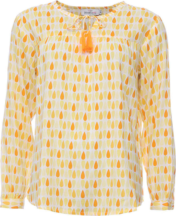 Bluzka Zwillingsherz z okrągłym dekoltem z długim rękawem w stylu casual