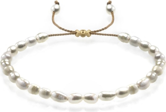 Bransoletka perły – minimalistyczne perły ryżowe - Złoto Trimakasi