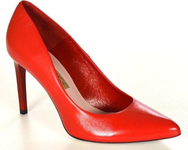 Bravo moda 1373 czerwony czółenka damskie