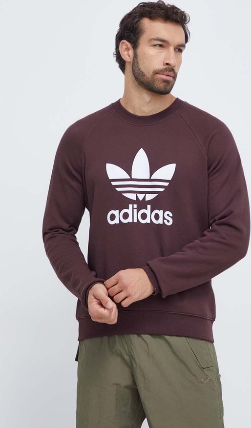 Brązowa bluza Adidas Originals w sportowym stylu
