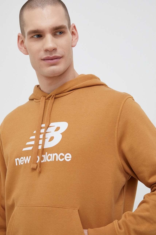 Brązowa bluza New Balance w młodzieżowym stylu