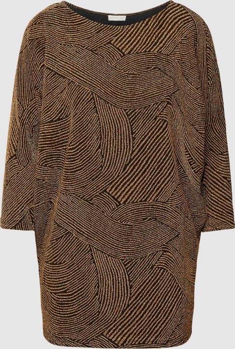 Brązowa bluzka APRICOT z długim rękawem z okrągłym dekoltem