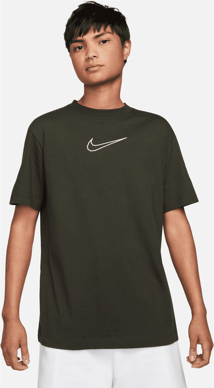 Brązowa bluzka Nike z okrągłym dekoltem
