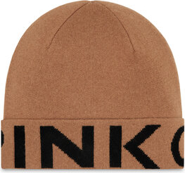 Brązowa czapka Pinko