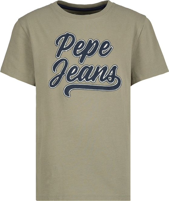 Brązowa koszulka dziecięca Pepe Jeans z krótkim rękawem