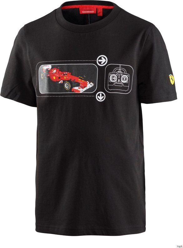 Brązowa koszulka dziecięca Scuderia Ferrari F1 z krótkim rękawem