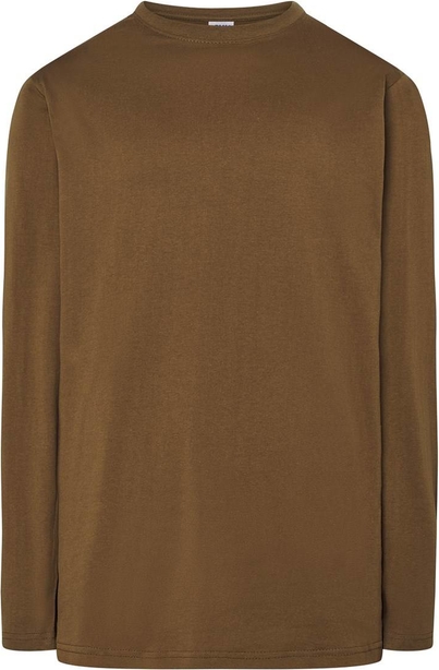 Brązowa koszulka z długim rękawem JK Collection z bawełny z długim rękawem w stylu casual