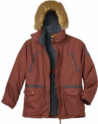 Brązowa kurtka Atlas For Men krótka w młodzieżowym stylu z polaru