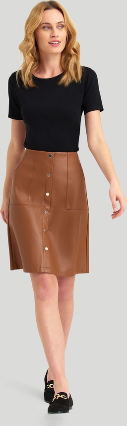Brązowa spódnica Greenpoint w stylu casual midi