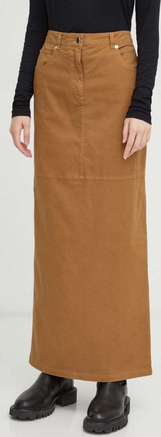 Brązowa spódnica Herskind midi w stylu casual z bawełny