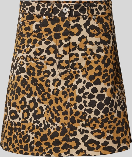 Brązowa spódnica MaxMara z bawełny mini