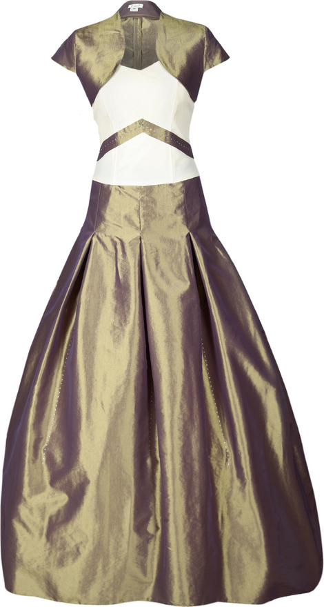 Brązowa sukienka Fokus z dekoltem w kształcie litery v maxi rozkloszowana